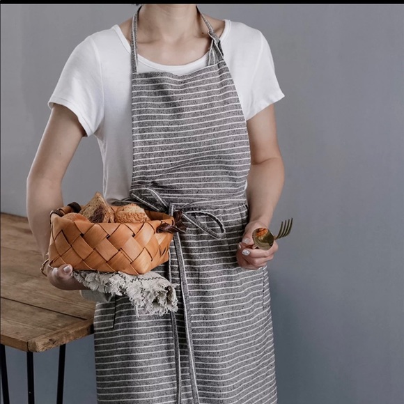 NWT Cotton Aprons Gift Ideas+A thicker Denim feel Fabric+Brushed Ruby/Gray/Blue - Picture 4 of 8